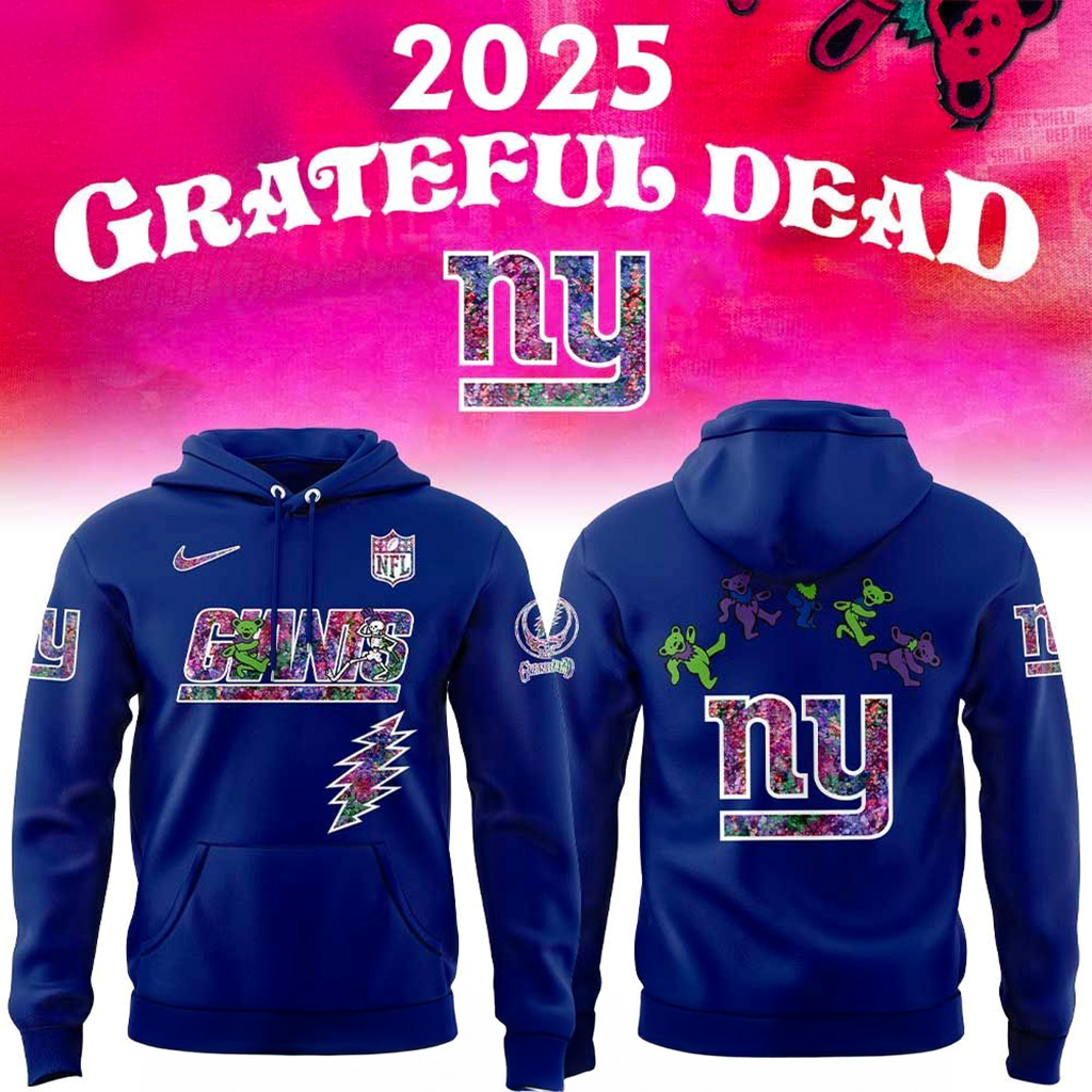 New York Giants Grateful Dead Night 2025 Hoodie Giants Merch Football Related Gifts