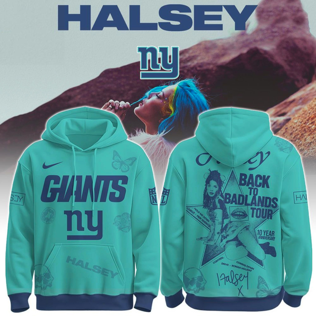 New York Giants X Halsey Back To Badlands Tour Hoodie Giants Merch Gift For Football Fans