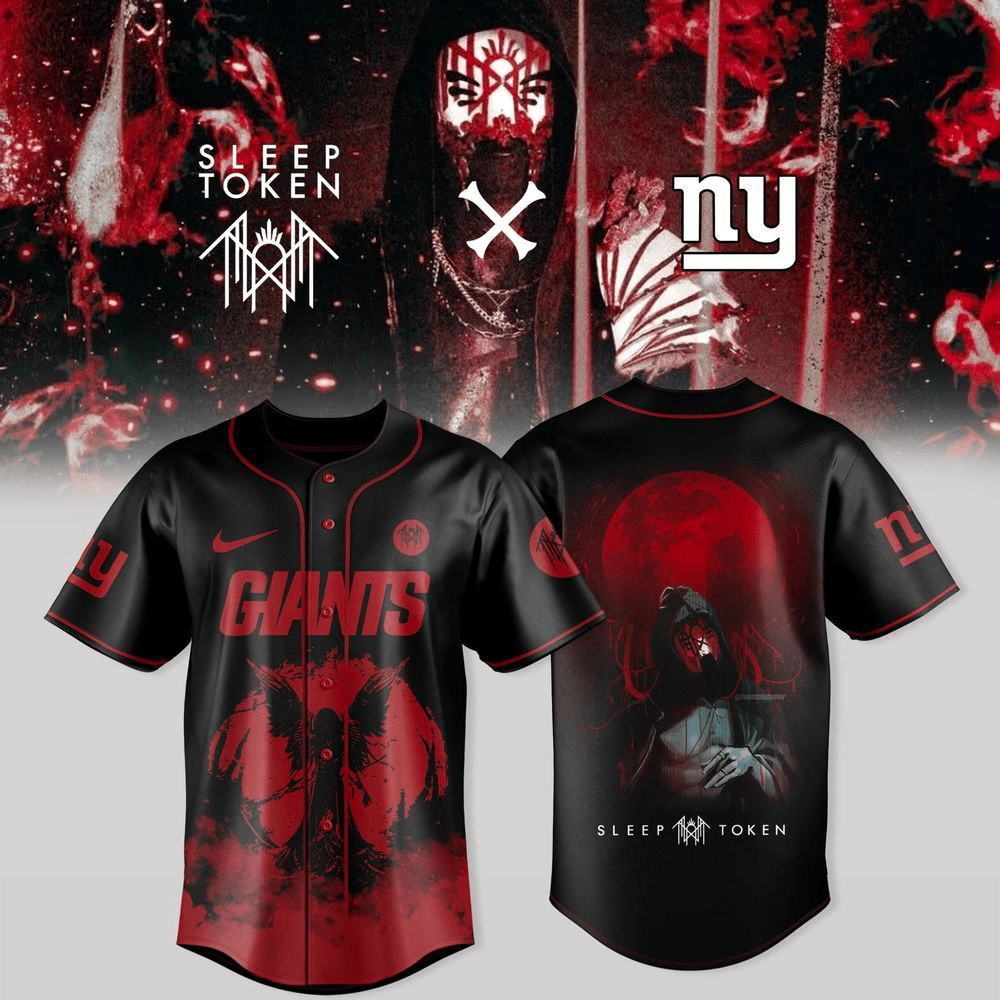 New York Giants X Sleep Token Even In Arcadia Tour Merch Baseball Jersey Giants Merch