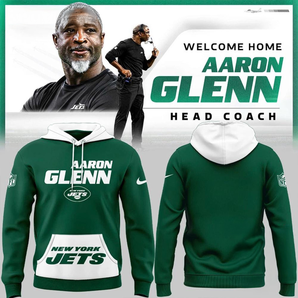 New York Jets Coach Aaron Glenn Hoodie Jets Merch Football Themed Gifts