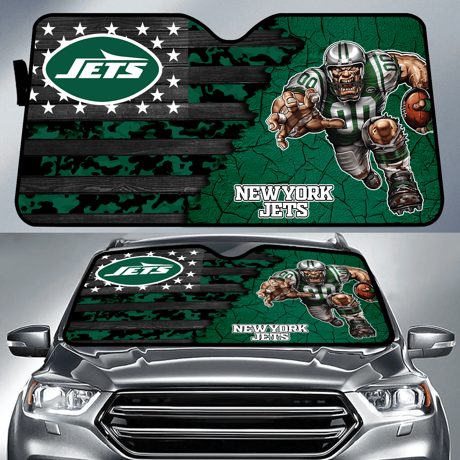 New York Jets X NFL Auto Sunshade Football Related Gifts