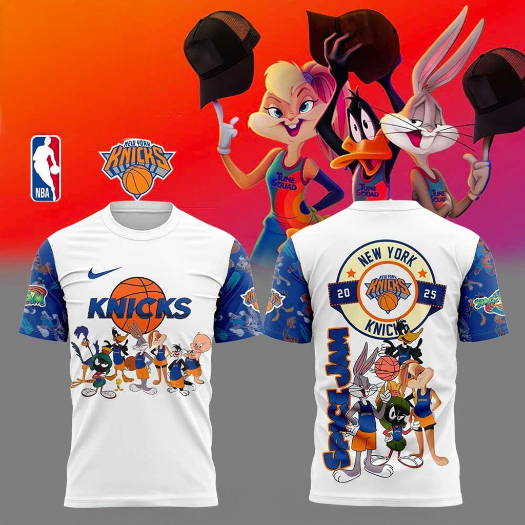 New York Knicks X Space Jam T-Shirt Knicks Merch Gifts For Son