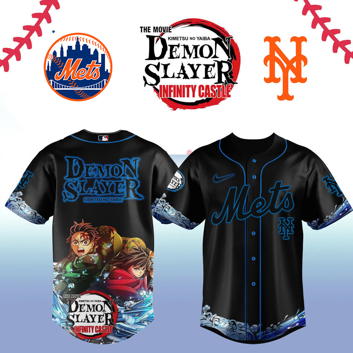 New York Mets x Demon Slayer Jersey 2025 Gift Ideas For Fans