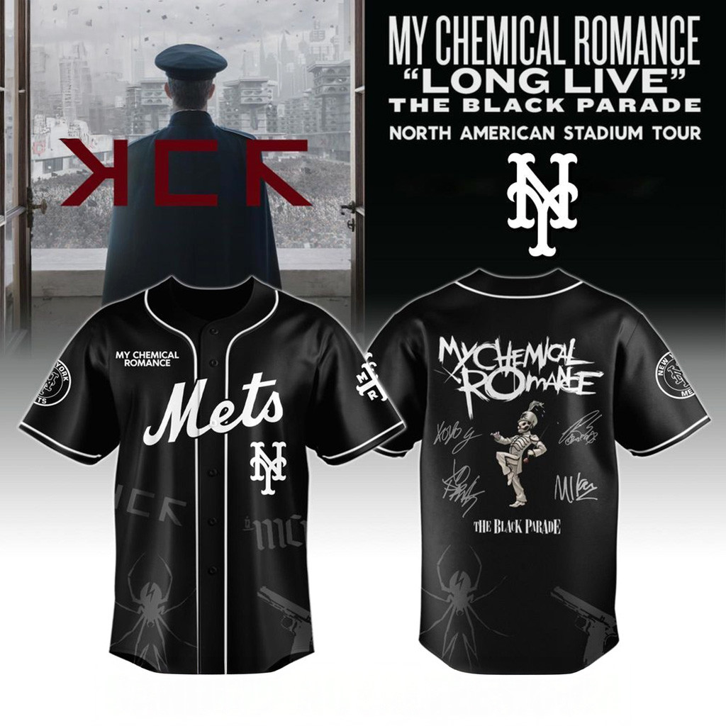 New York Mets X My Chemical Romance Long Live The Black Parade Jersey Mets Merch Fans Gifts