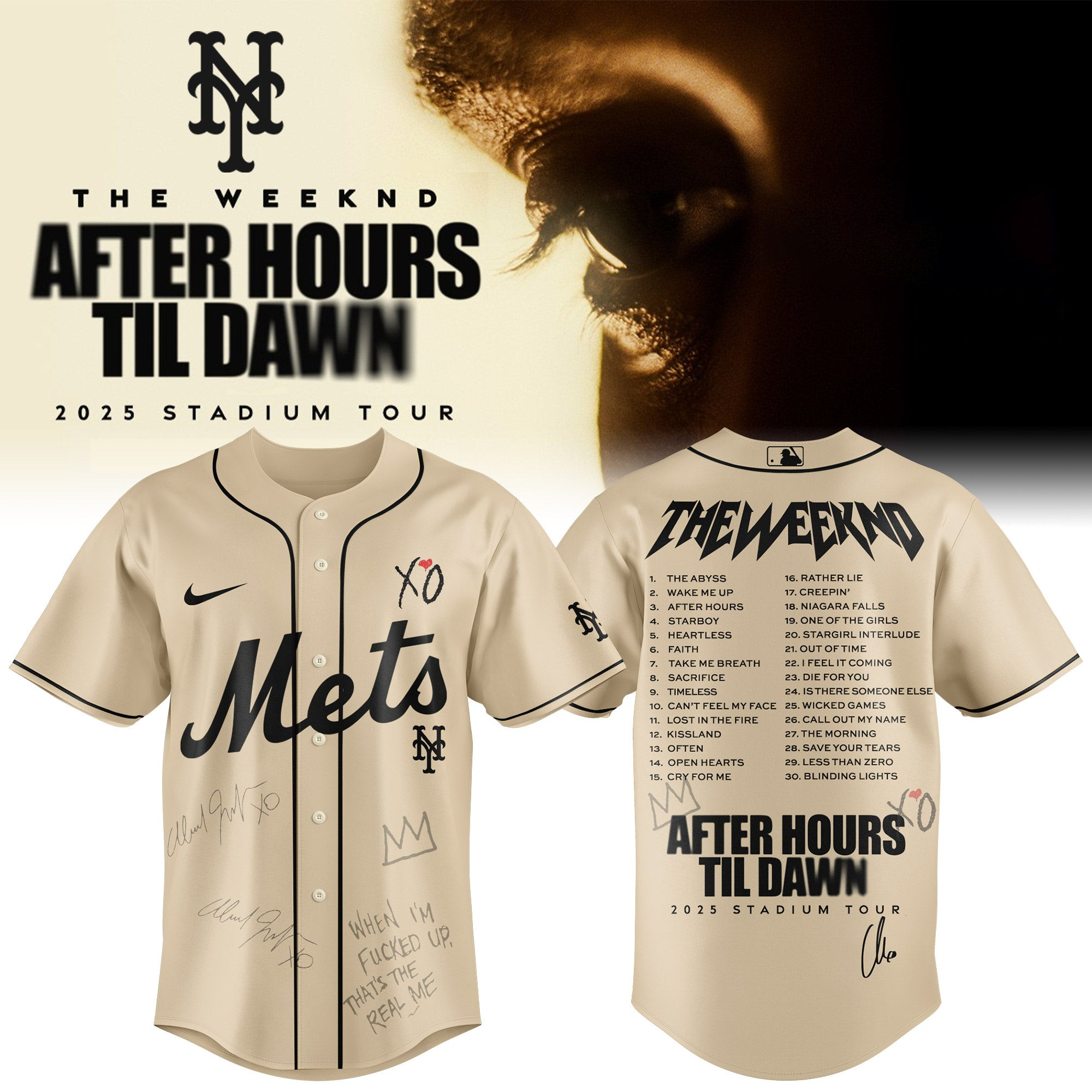 New York Mets x The Weeknd After Hours Til Dawn Jersey