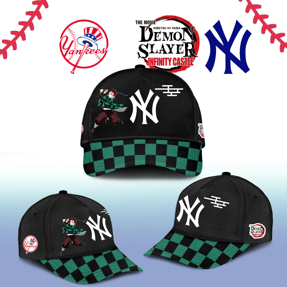 New York Yankees Demon Slayer Tanjiro Cap 2025 Gift Ideas For Baseball Fans