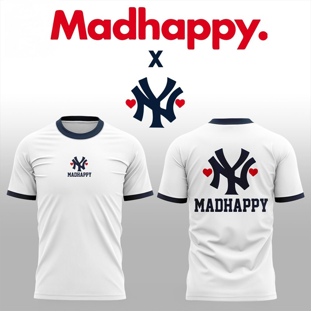 New York Yankees Madhappy T-Shirt Yankees Merch Baseball Enthusiast Gifts