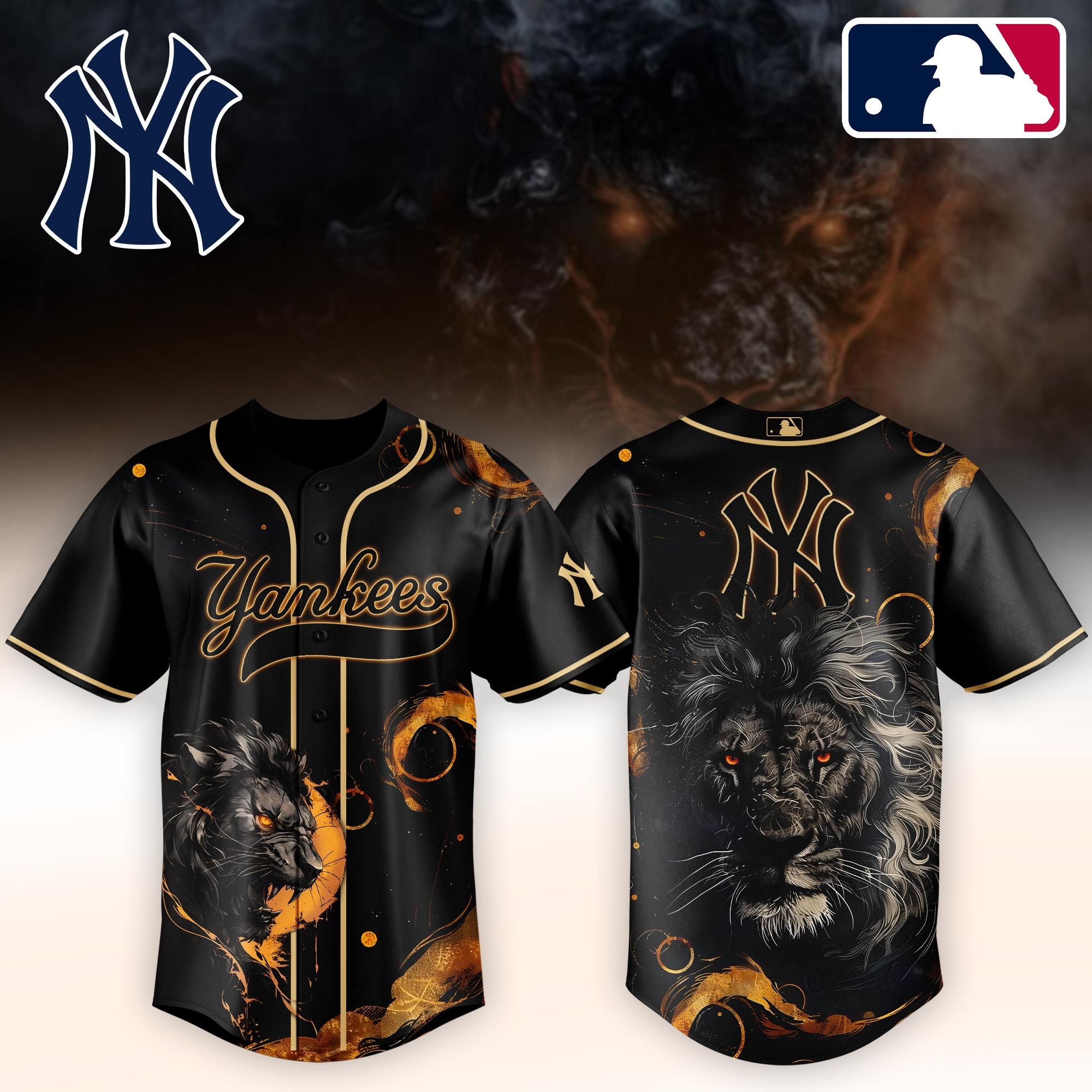 New York Yankees Mlb X Lion Baseball Jersey For Fans