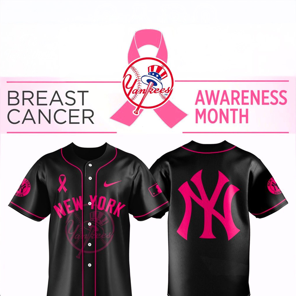 New York Yankees X Breast Cancer Awareness Month Jersey Yankees Merch Mom Gift Ideas