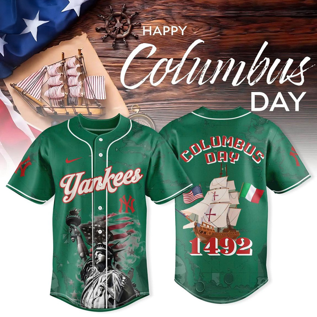 New York Yankees X Columbus Day 1492 Jersey New York Yankees Merch Cool Baseball Gifts