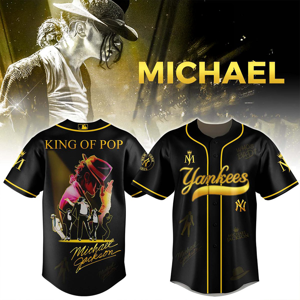 New York Yankees X Michael Jackson King Of Pop Jersey Yankees Merch Christmas Gifts For Him