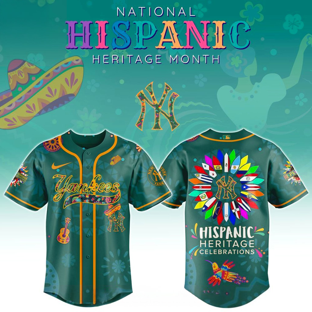 New York Yankees X National Hispanic Heritage Month Jersey 2025 Yankees Merch Fans Gift Ideas
