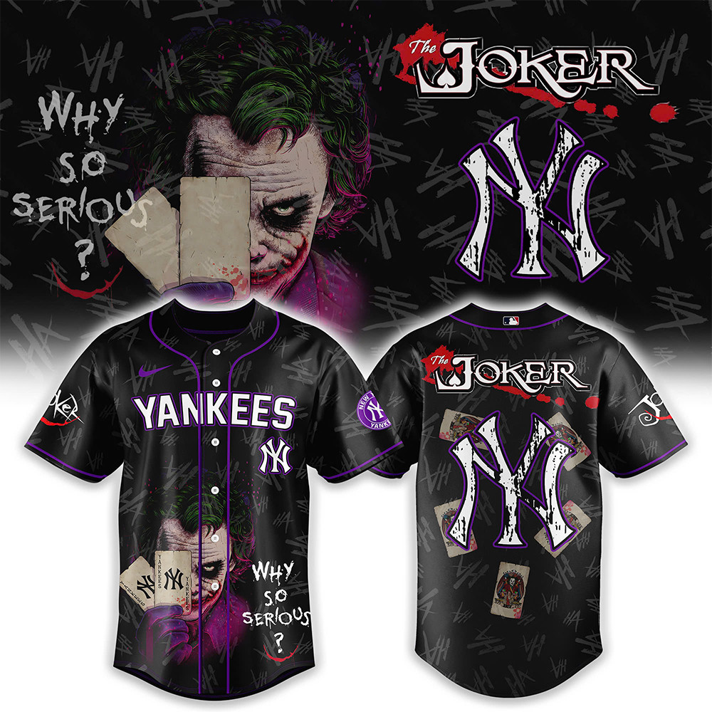 New York Yankees x The Joker Baseball Jersey Cool Baseball Gifts