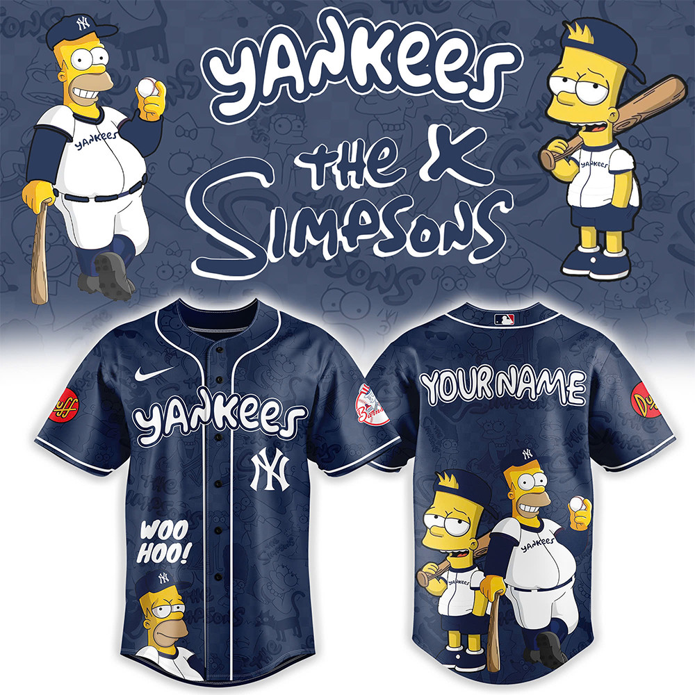 New York Yankees x The Simpsons Heritage Jersey Best Gifts For Baseball Lovers