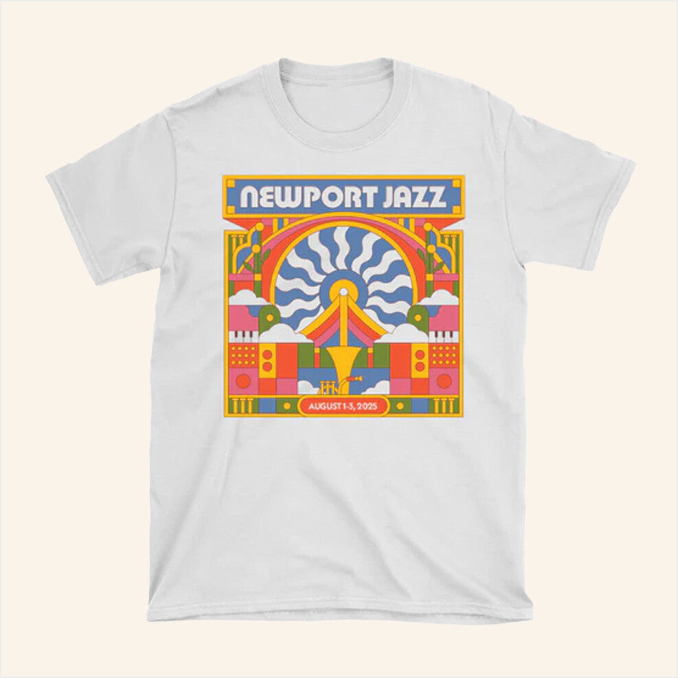 Newport Jazz 2025 Official T-Shirt Newport Festivals Merch BFF Birthday Gifts Ideas