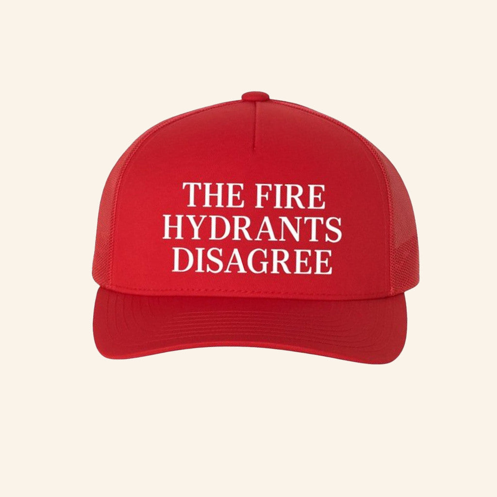 Newsom The Fire Hydrants Disagree Trucker Hat Gifts For Husband