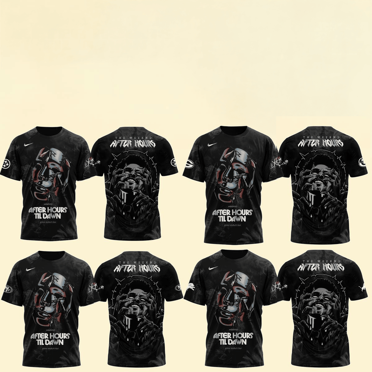 NFL All Teams X The Weeknd World Tour 2025 T-Shirt NFL Merch Gifts For Him