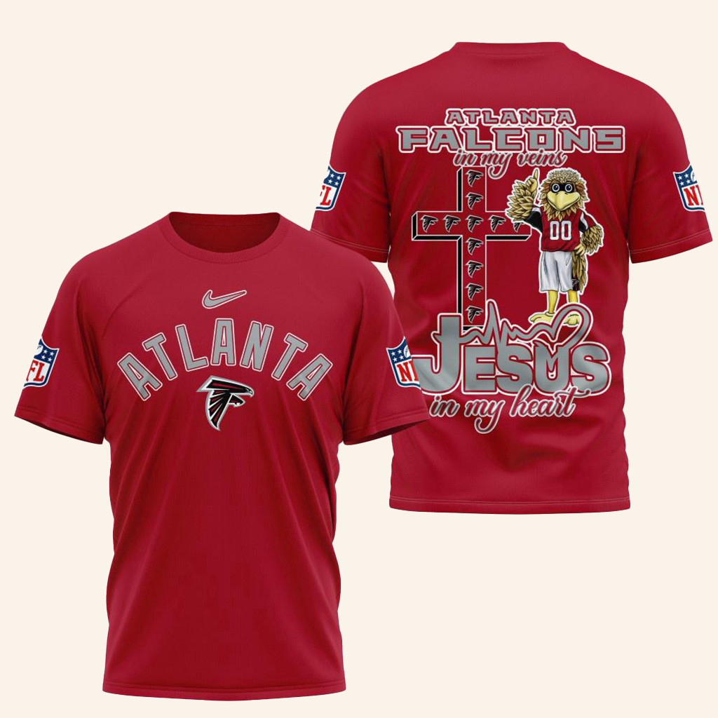 NFL Atlanta Falcons Football And Jesus Shirt Atlanta Falcons Merch Gifts For Fans
