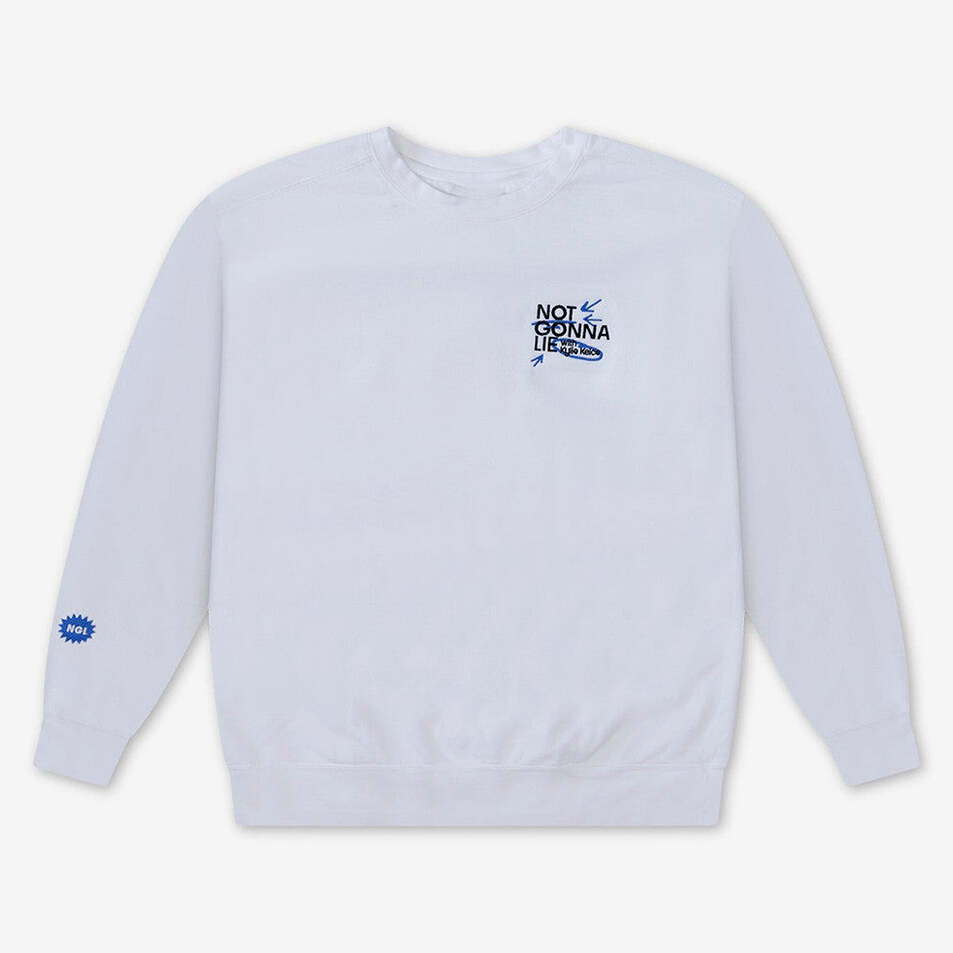 NGL Kylie Merch White NGL Sweatshirt Not Gonna Lie Merch Gifts For Him Her Gifts For Friends