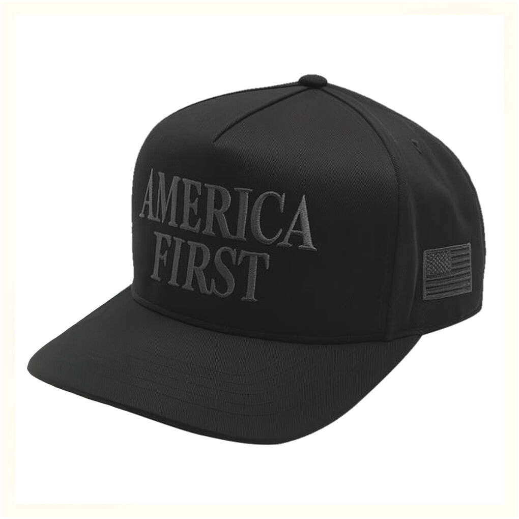Nick Fuentes Merch Official Black America First Snapback Hat Embroidered Gifts For Dad