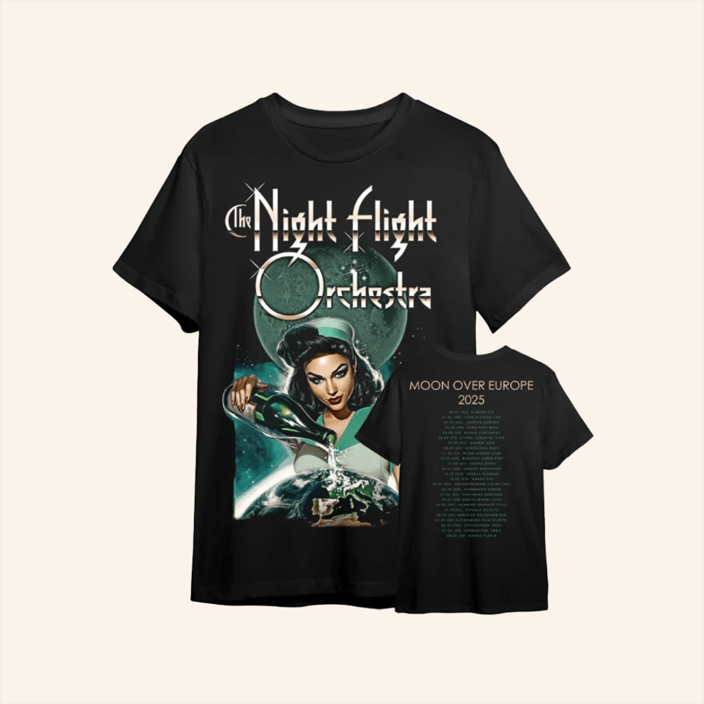 Night Flight Orchestra Moon Over Australia 2025 Tour T-Shirt Imprint Merch Gifts For Dad