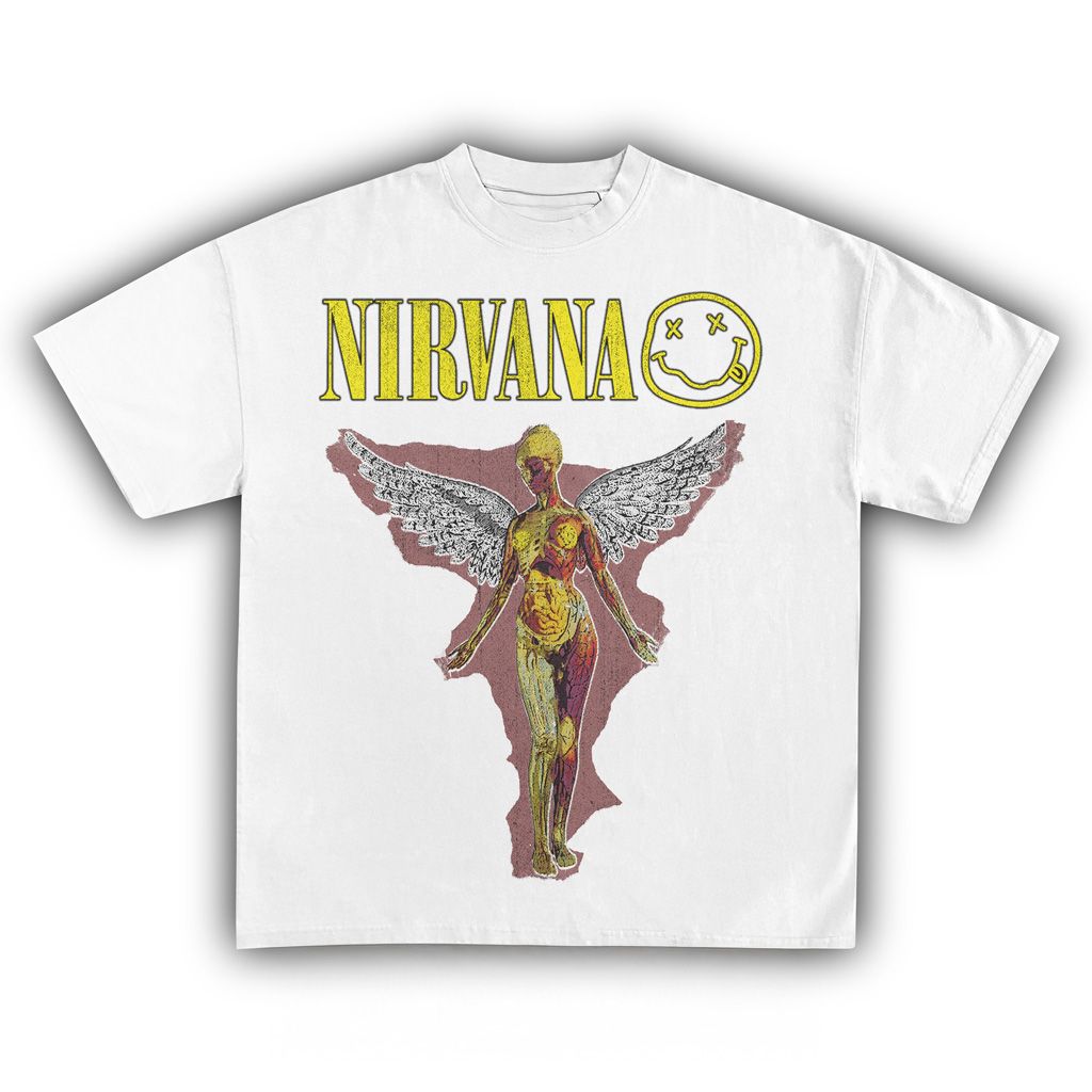 Nirvana Vintage White Shirt Nirvana Merch Best Gifts For Music Lovers