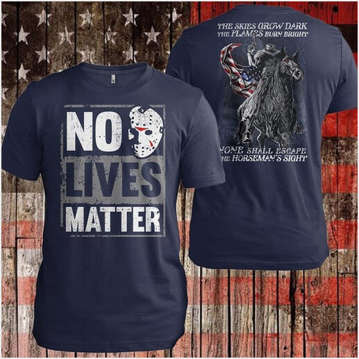 No Lives Matter Shirt 2024 Halloween Patriotic T-Shirt Halloween Birthday Gifts