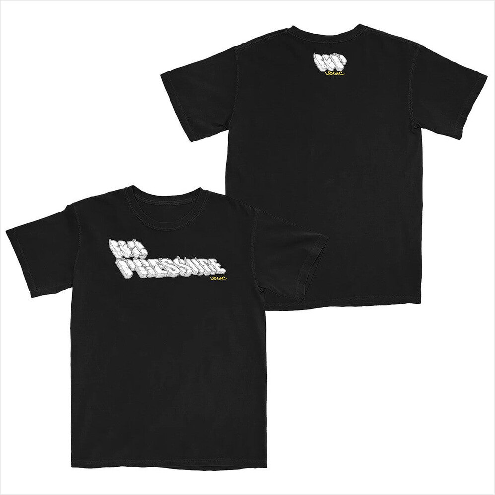 No Pressure Broken Logo Black T-Shirt Logic Merch Best Gifts For Dudes Birthday Gift Ideas
