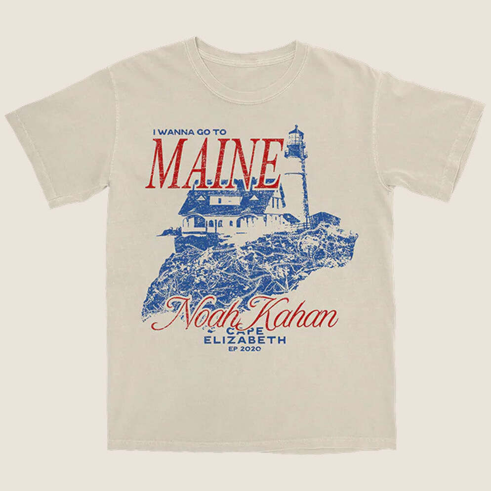 Noah Kahan Merch Cape Elizabeth T-Shirt Gift Ideas For Boyfriend Birthday Gifts For Besties