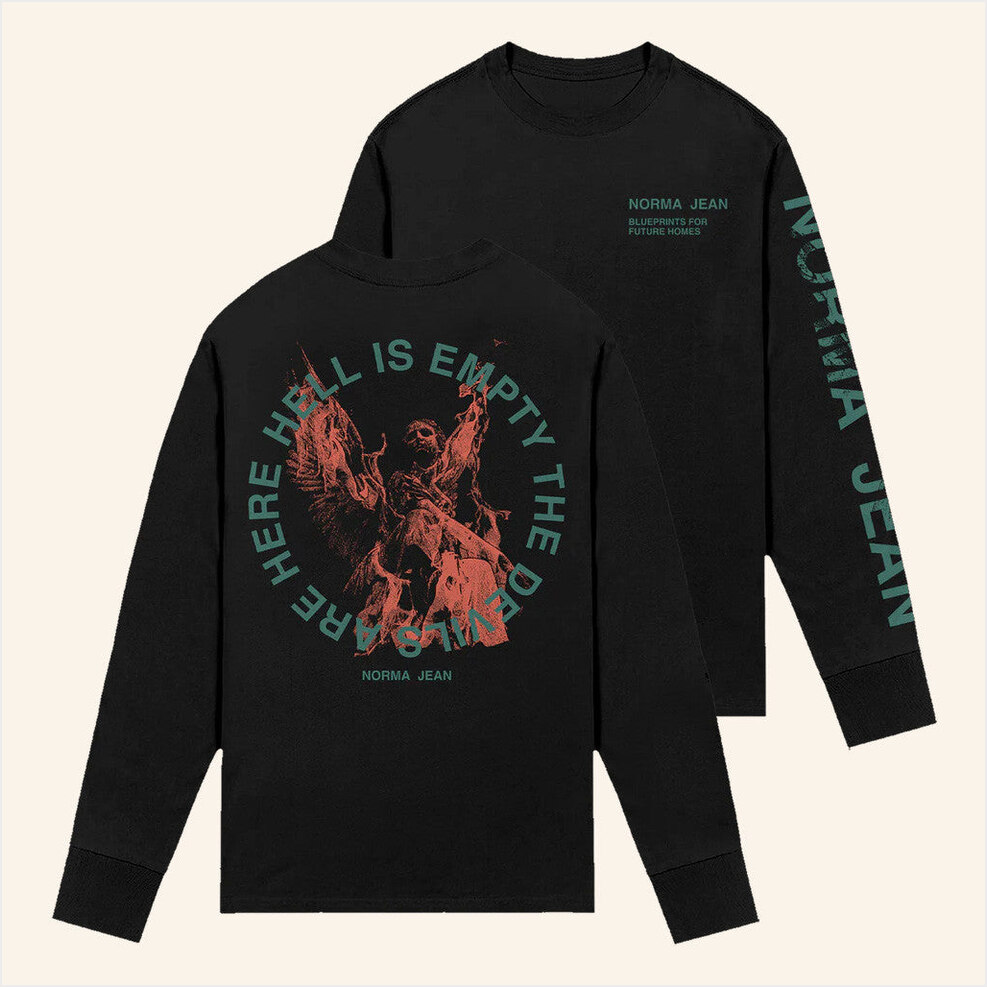 Norma Jean Hell Is Empty Long Sleeve Shirt Norma Jean Noise Merch Friends Birthday Gifts