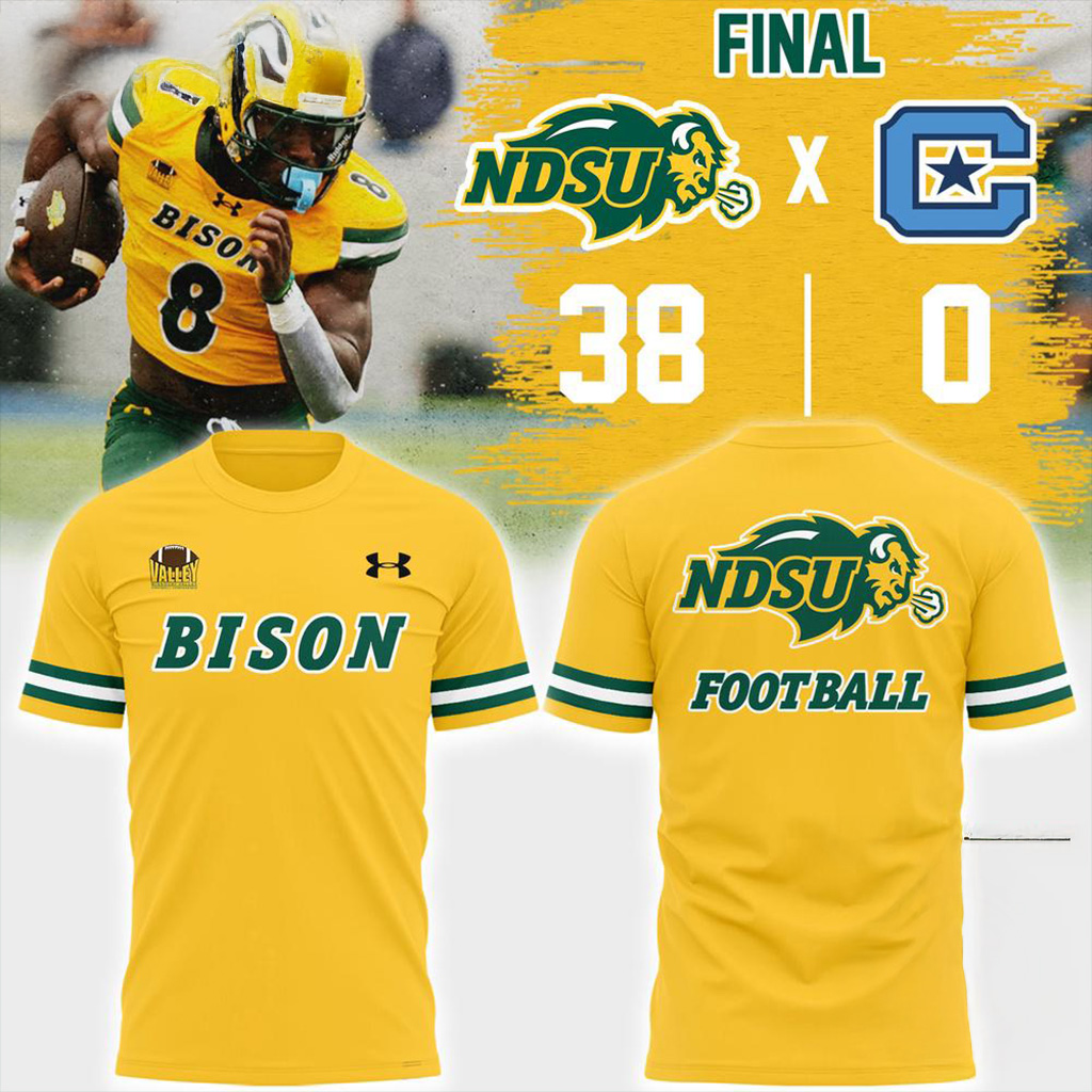 North Dakota State Bison Football 2025 New T-Shirt Gifts For Football Fan