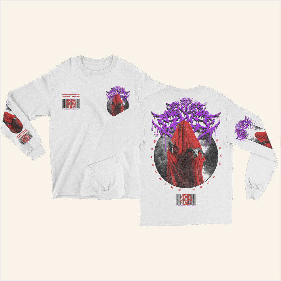 Not Enough Space Sacrifice White Long Sleeve T-Shirt Thriller Records Merch Best Friend Gifts