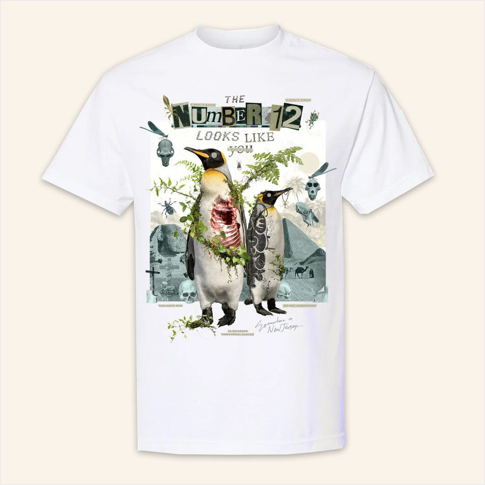 now Merch Penguin Collage White T-Shirt Merch Birthday Gifts For Best Friend Christmas Presents