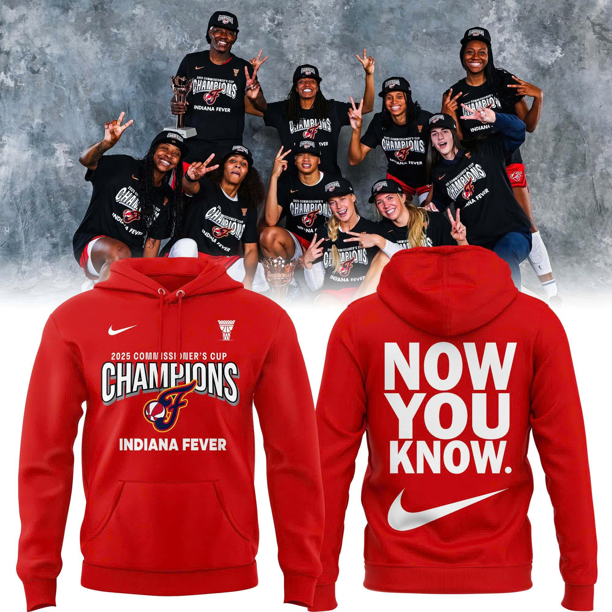 Now You Know 2025 Wnba Commissioners Cup Champions Hoodie Gifts For Dudes