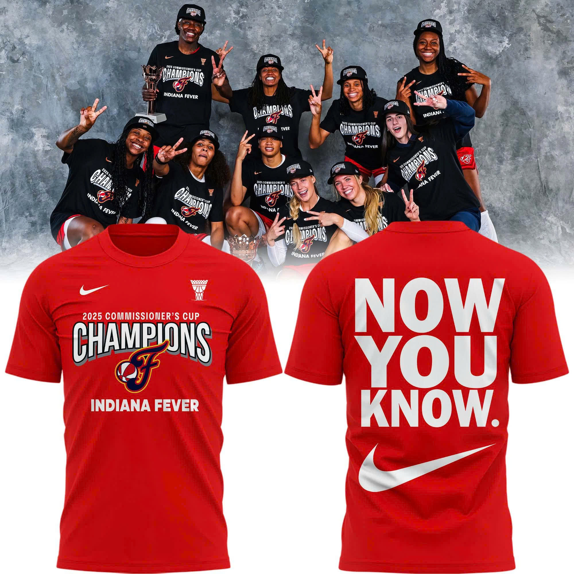 Now You Know 2025 Wnba Commissioners Cup Champions T-Shirt Gifts For Dudes