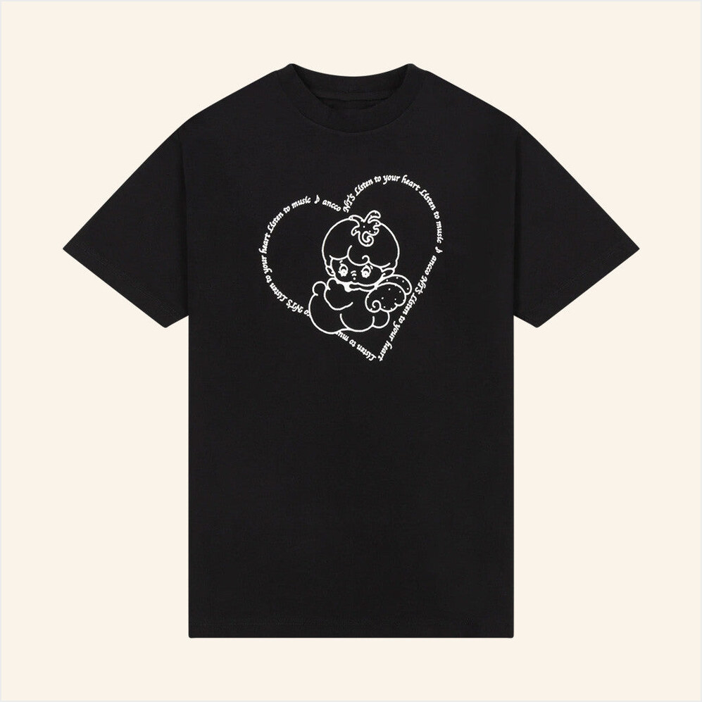 NTS X Ancco Black T-Shirt NTS Merch Best Friend Birthday Gifts Christmas Presents