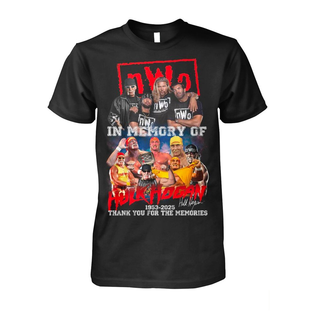 Nwo In Memory Of Hulk Hogan RIP Shirt Thank You For Memories T-Shirt Fan Merch