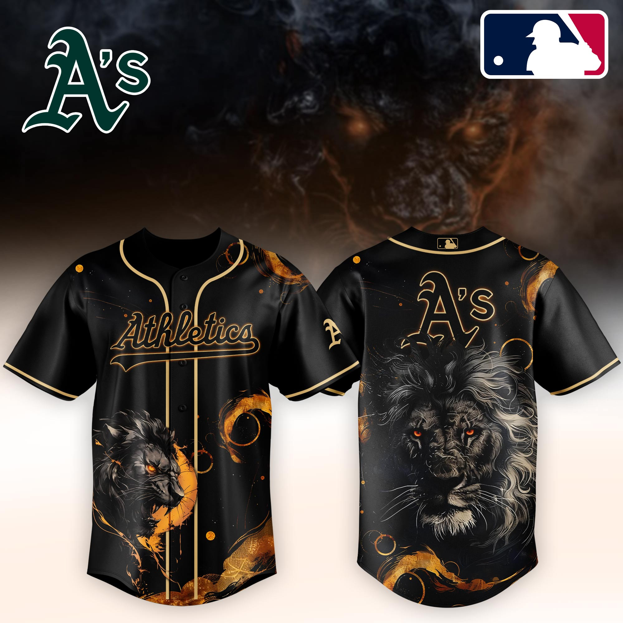 Oakland Athletics Mlb X Lion Baseball Jersey For Fans