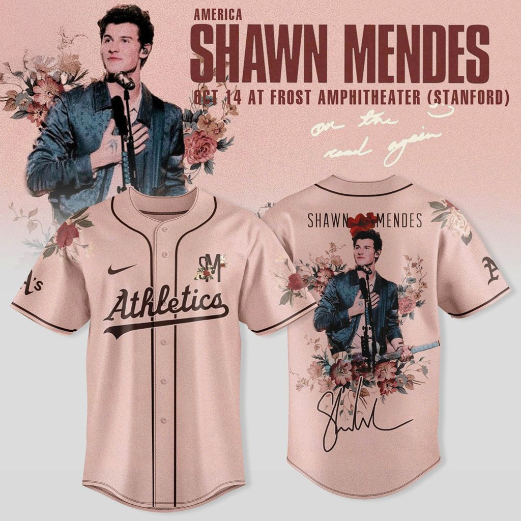 Oakland Athletics X Shawn Mendes On The Road Again Tour Baseball Jersey Athletics Merch
