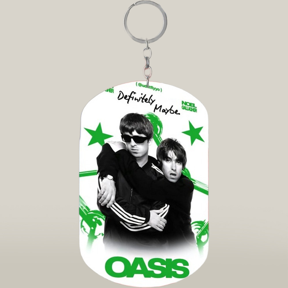 Oasis 25 Merch Definitely Maybe Keychain Cool Gift For Photo Keychain Fans
