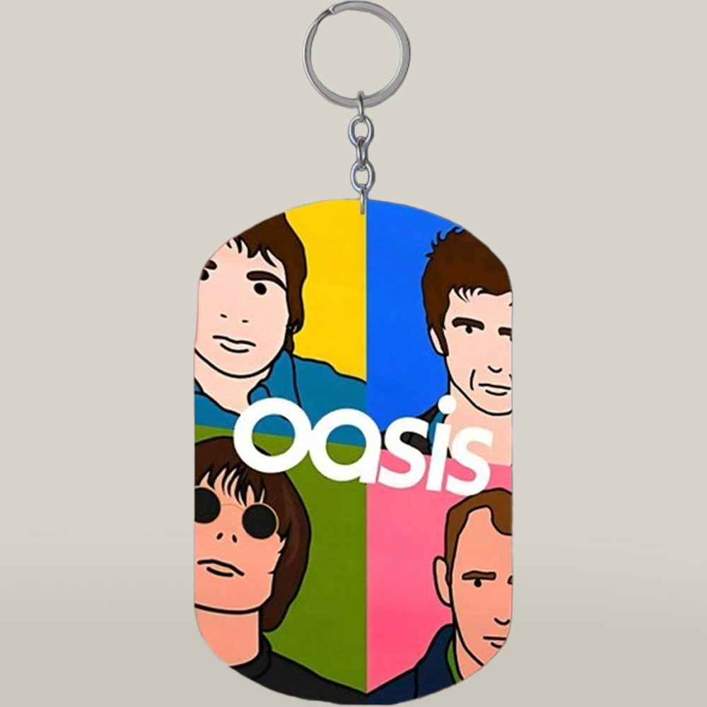 Oasis 25 Merch Keychain Four Oasis Members Graphic Gift For Music Lovers