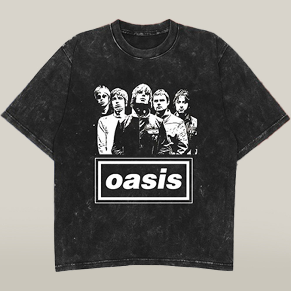 Oasis 25 Merch T-shirt Five Members Graphic Best Gift For Oasis Music Enthusiasts