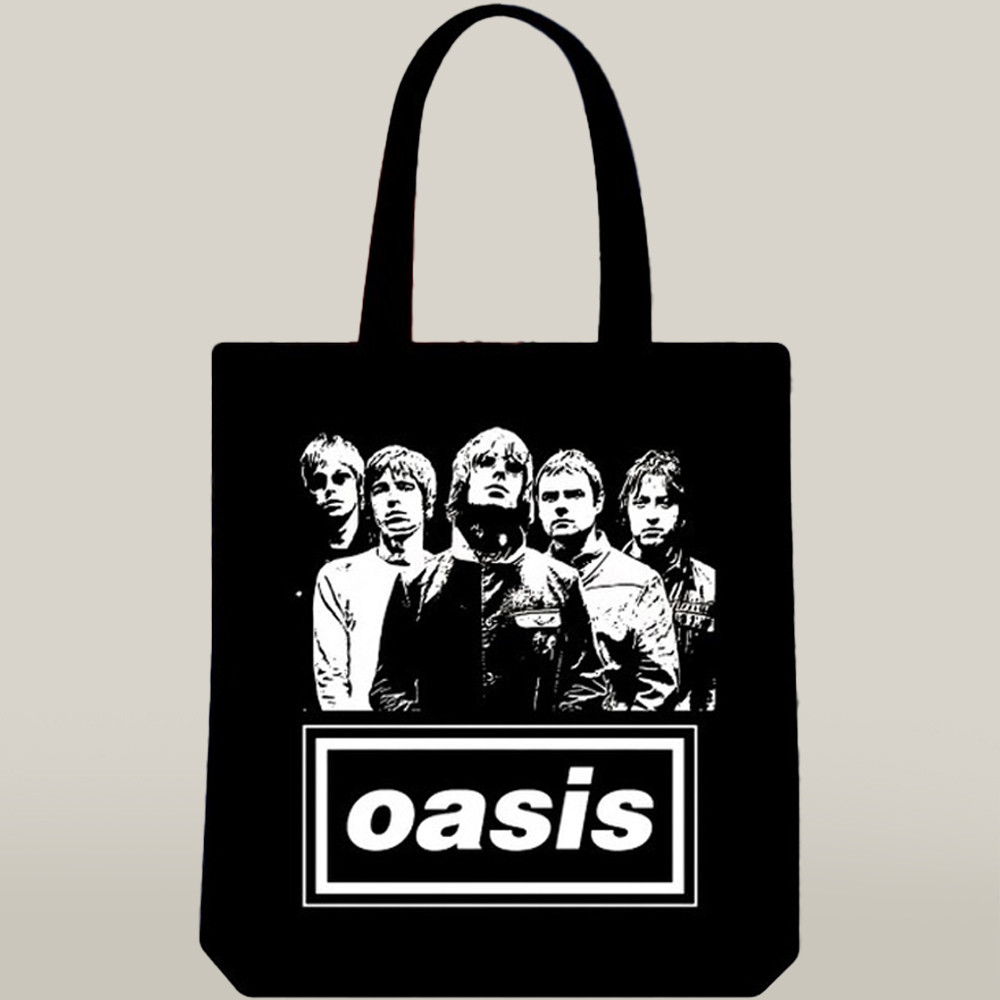 Oasis 25 Merch Tote Bag Classic Black Gift For Casual Streetwear