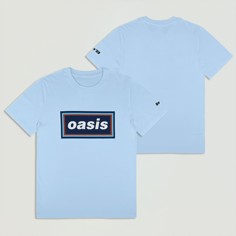 Oasis Live '25 '96 Retro Logo T-Shirt Blue Charming Merch Gift For Music Players
