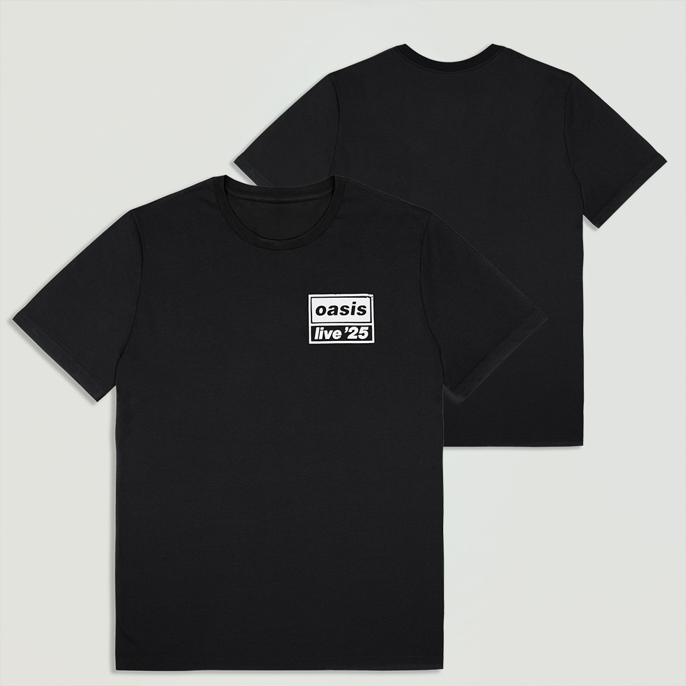 Oasis Live '25 Distressed Tour Logo T-Shirt Black Wonderful Gift For Music Fanclubs