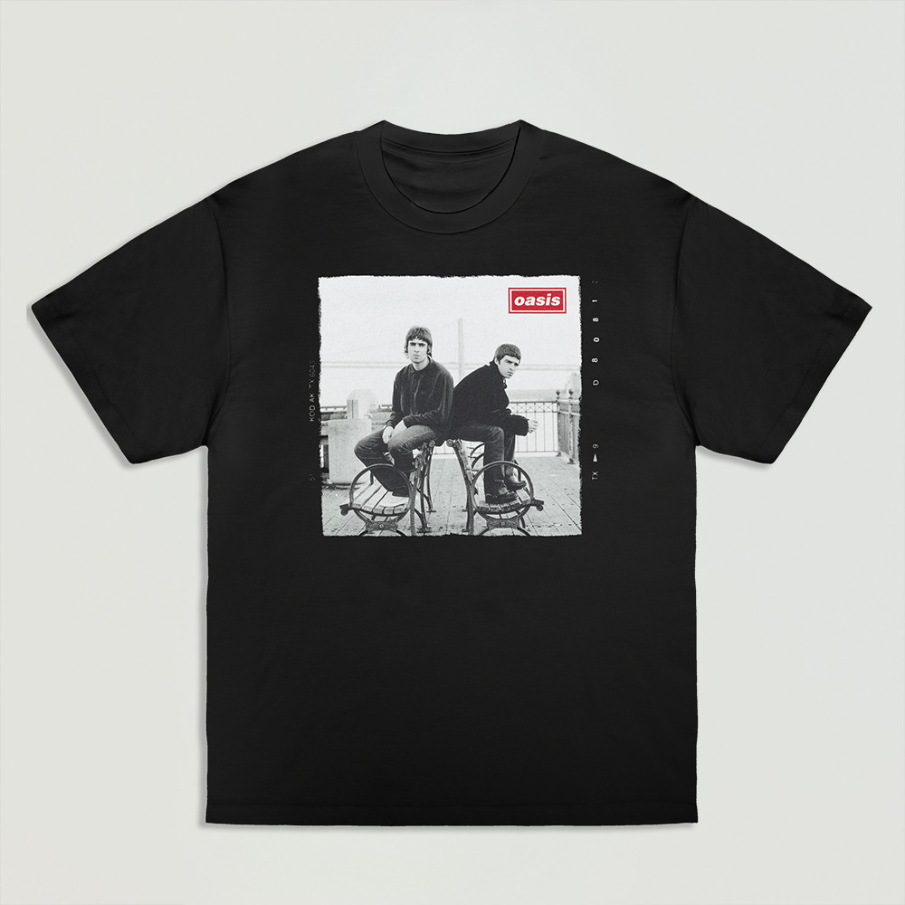 Oasis Live '25 Film Photo Heavyweight T-Shirt Black Classic Casual Tee Present Music Lovers