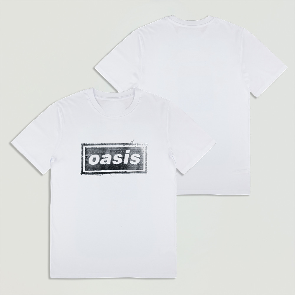 Oasis Live '25 Thread Logo T-Shirt White Classic Casual Tee Best Merch Gift For Men