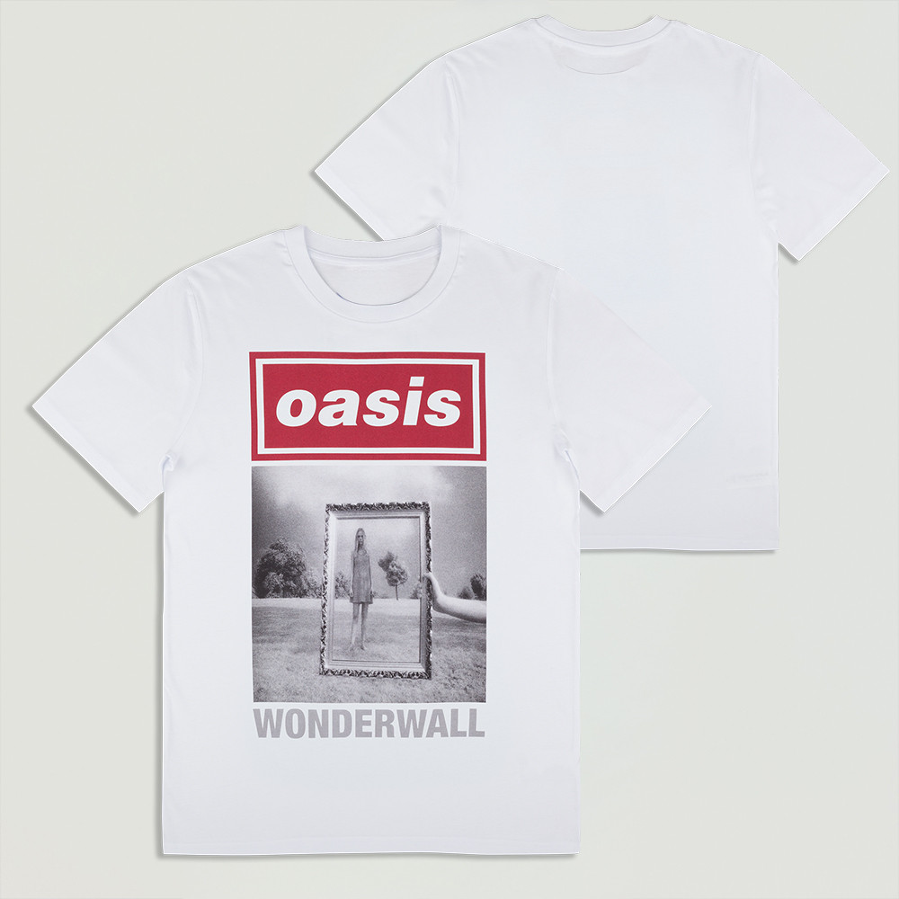Oasis Live '25 Wonderwall Cover T-Shirt White Classic Present Best For Family Members