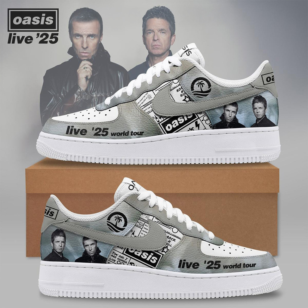 Oasis Live World Tour 2025 Air Force 1 Shoes Fan Merch Gifts For Music Lovers