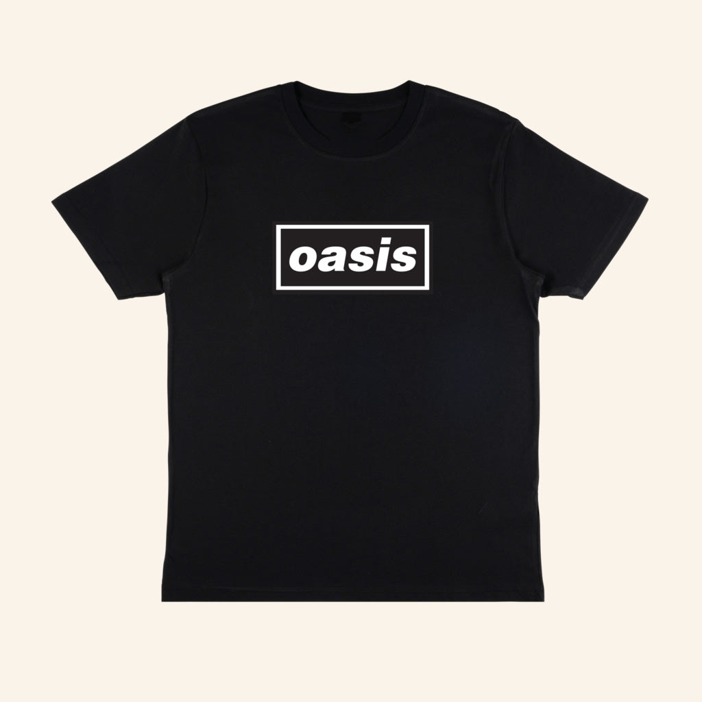 Oasis Merch 2025 Decca Logo T-Shirt Black Gifts For Girlfriends